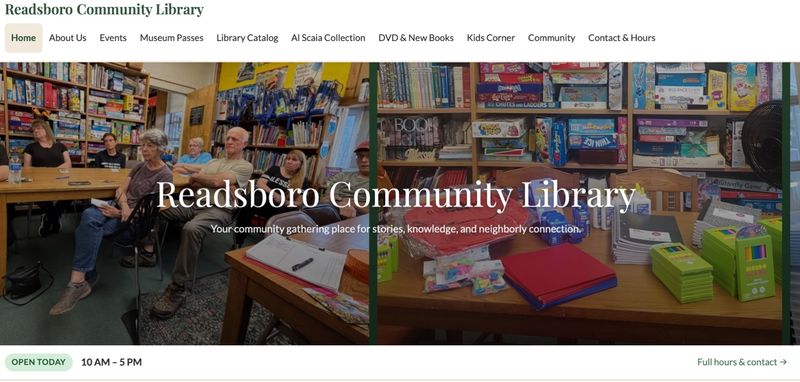 Unveiling of the NEW Readsboro Library Website